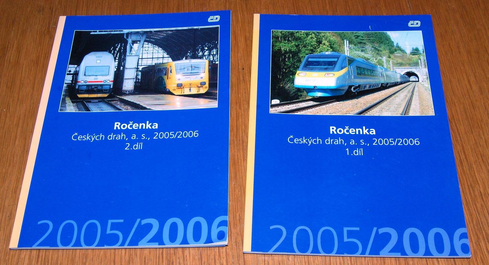 ROČENKA ČESKÝCH DRAH 2005/2006 1.+2. diel ČD ČSD VLAK KOLEJA ŽELEZNICE - Zberateľstvo dopravy