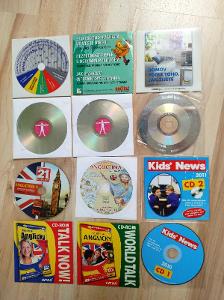 CD různé - angličtina, IKEA, autoškola, hry, reklamní, 12 ks