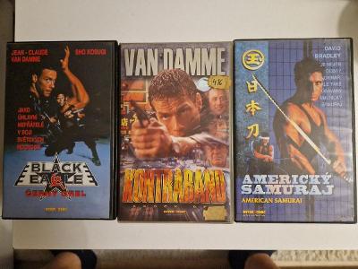 VHS Cerny orel + Kontraband + Americky samuraj 