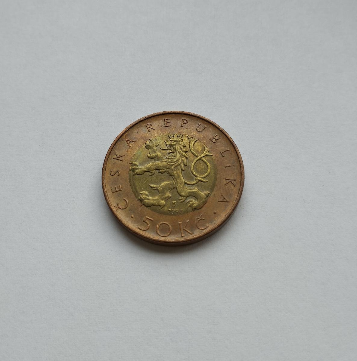 50Kč rok 1997 vzácna minca - Numizmatika
