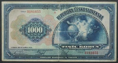 1000 kč 1932 serie A SPECIMEN
