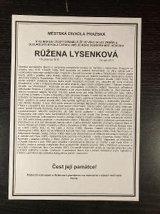 parte: Růžena Lysenková