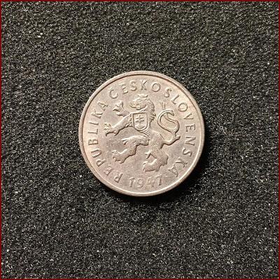 2 koruna 1947 mince Československo (2 Kčs ČSR)