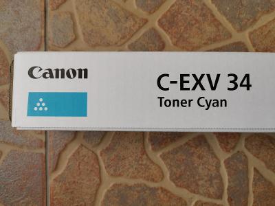 toner Canon ImageRunner originální s hologramem C-EXV 34 Cyan NOVÝ