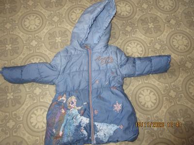 george bunda detská modrá na zips 2__3.roky frozen s kapucňou
