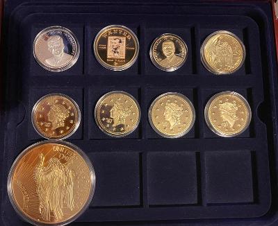 9 ks mincí s USA tematikou