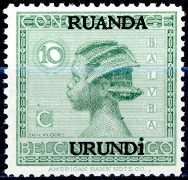 RUANDA - URUNDI - belgická kolonie - 1927 - přetisk na Bel. Kongo