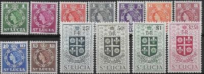 britská Sv. Lucia 1953/54 ** Alžbeta II komplet mi. 146-158