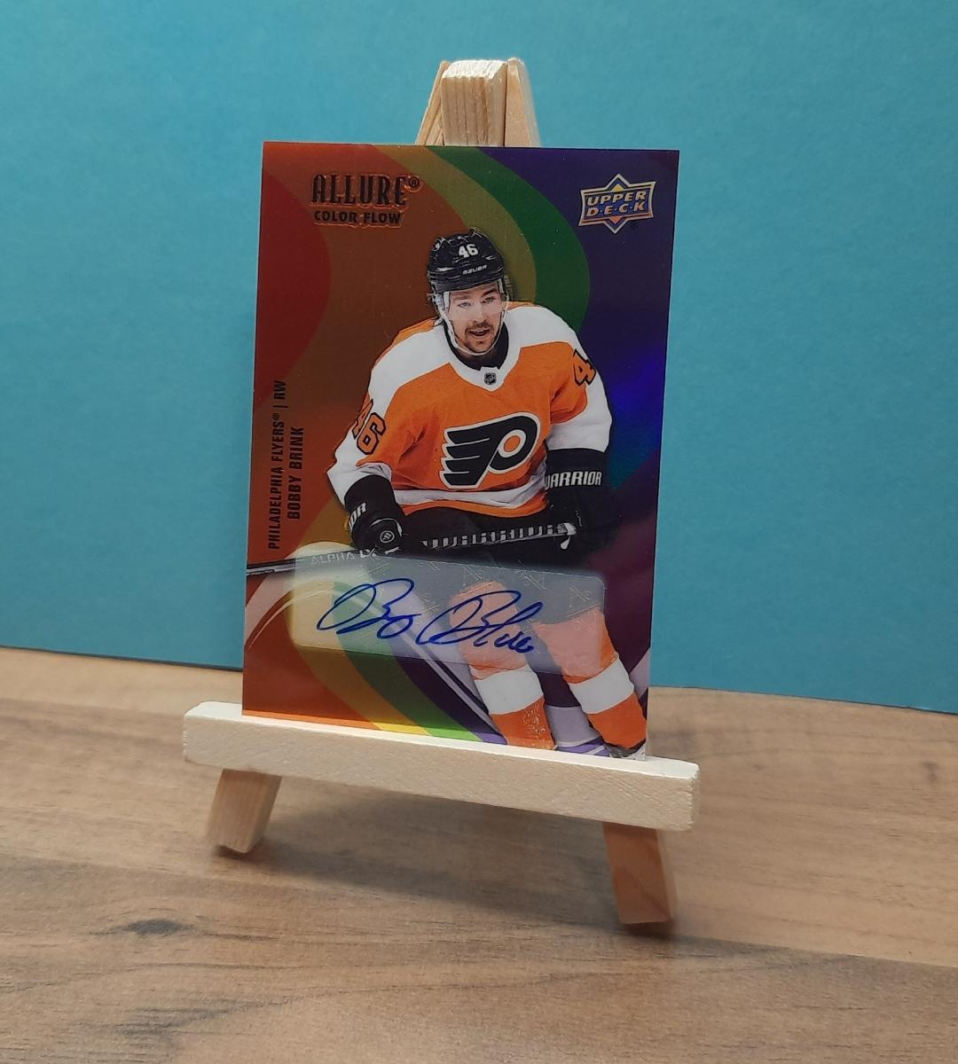 Philadelphia Flyers BOBBY BRINK ( ROOKIE ) podpísaná (533/23) - Hokejové karty