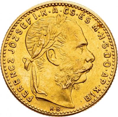8 zlatník Františka Jozefa I. 1892 KB - vzácny