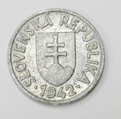 1942 Slovenský Štát, mince 5h, pětihaléř, vzácnost R od 1 Kč (K3056)