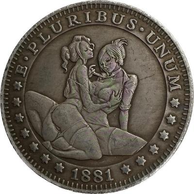 E Pluribus Unum - Medaila s dievčatami One Dollar 1881