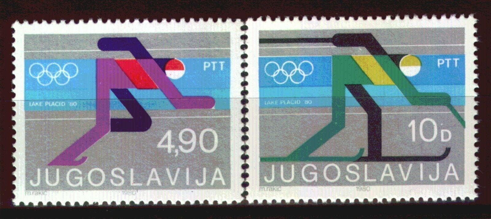 Juhoslávia 1980 Známky Mi 1821-1822 ** šport Olympiáda olympijské hry - Známky
