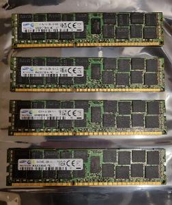 4x Samsung RDIMM 16GB DDR3 2Rx4 1,35 V/1,5 V 1600MHz PC3-12800 ECC REG.