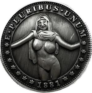 E Pluribus Unum - Medaila s dievčaťom One Dollar 1881