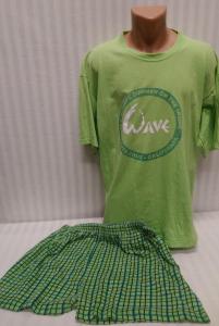Pánské zelené dvoudílné pyžamo, Wave, XL/XXL