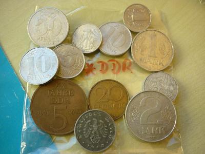 Soubor konvolut německých mincí více NDR DDR zajímavé ročníky pěkné! R