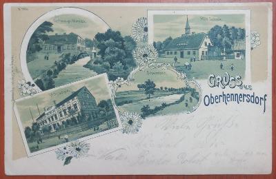 Horní Jindřichov - Oberhennersdorf - Rumburk - krásné litho - 1900