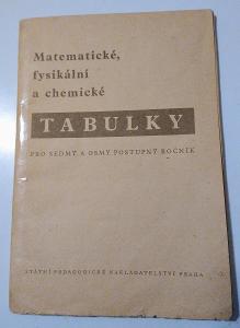 MATEMATICKÉ, FYSIKÁLNÍ A CHEMICKÉ TABULKY – 1956