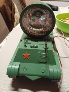 Stará hračka na ovládání Ruský Tank KN 72 osvětlení SSSR