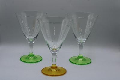 P3. Tři sklenice poháry 16,5 cm 