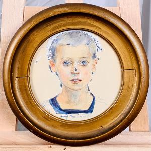 81. Akvarel, Chlapec námořník 1914,   pr. 28cm sign.Černý?