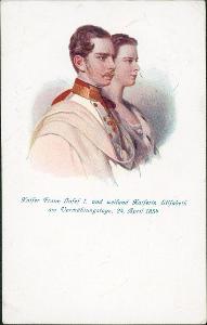 30A1185 Pohlednice Franz Josef I. a Elisabeth