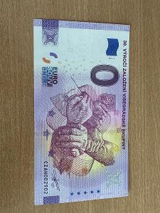 0 Euro Souvenir bankovka 30. VÝROČÍ ZALOŽENÍ VISEGRADSKÉ SKUPINY