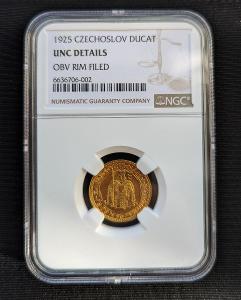 Svätováclavský dukát 1925 - UNC Details NGC certifikácia