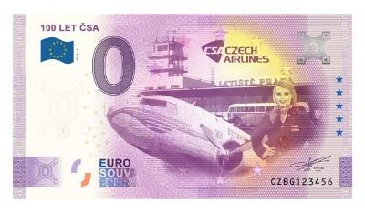 0 Euro 100 let ČSA níká čísla do 800