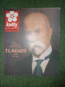 Tomáš G. Masaryk - starý časopis Kvety - 1990