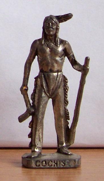 Kovová figurka : Indián Cochise SCAME Altsilber - Häuptlinge 2