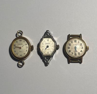 Staré dámské hodinky - Chaika, Glashütte, Slava