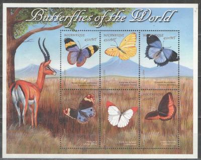 ** MOZAMBIK aršík motýli, gazela 2000
