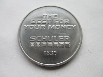 NĚMECKO žeton Schuler. The best for your money Schuler Press 1839