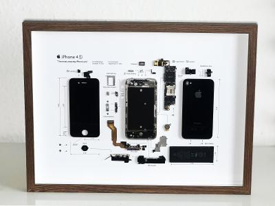 Nástěnný obraz iPhone 4s - dekorace bytu, kanceláře nebo dárek