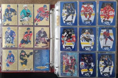 Album hokejových NHL karet 90.let včetně insertů - přes 650 kartiček!!