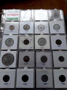 Zbierka mincí Maďarsko 1893 -  2019, 318 mincí v albume