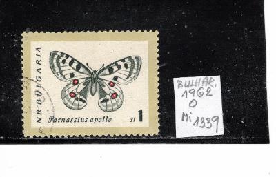 BULHARSKO - 1962 - Mi 1339 - O  -  motýli