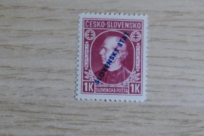 Slovensko přetisk stav viz foto čisté ** rok 1939