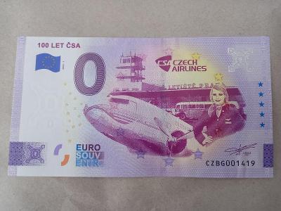 0 euro suvenýr 100 let ČSA