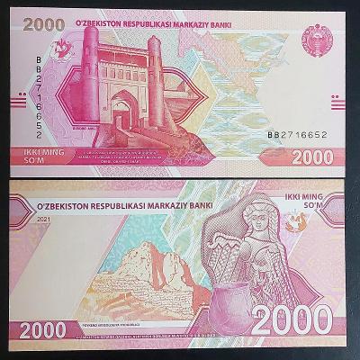 2000 sum Uzbekistán 2021 unc
