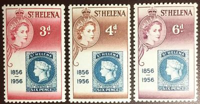 britská Sv. Helena 1956 ** Alžbeta II komplet mi. 136-138