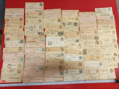 Historické poštové KORESPONDENČNÉ LÍSTKY R-U x 60ks