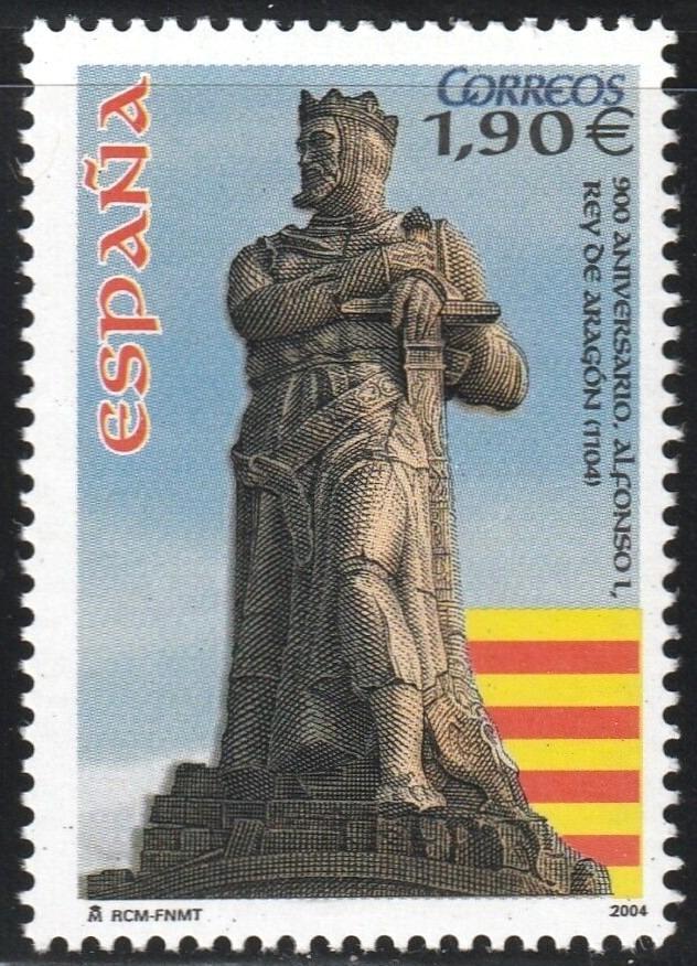 Španielsko 2004 Socha kráľa Alfonsa v Zaragoze Mi# 4001 0427 - Známky