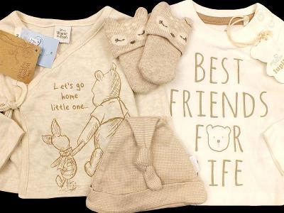 NOVÉ! 2x medvídkové, bavlněné tričínko Disney + Lupilu, vel.NEWBORN