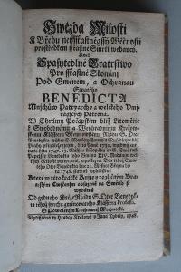 Hvězda milosti - Počáply u Litoměřic, Benediktini Břevnov 1748