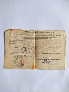 Dokument WWII 1941 Konigsberg 