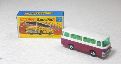 MATCHBOX Superfast č.12 Setra Coach magentová, bílá střecha+orig. box.
