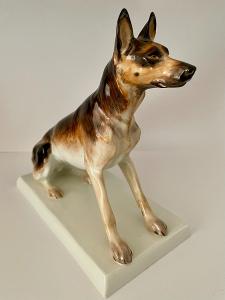 Porcelanovy pes Míšeň / Meissen nemecky ovcak